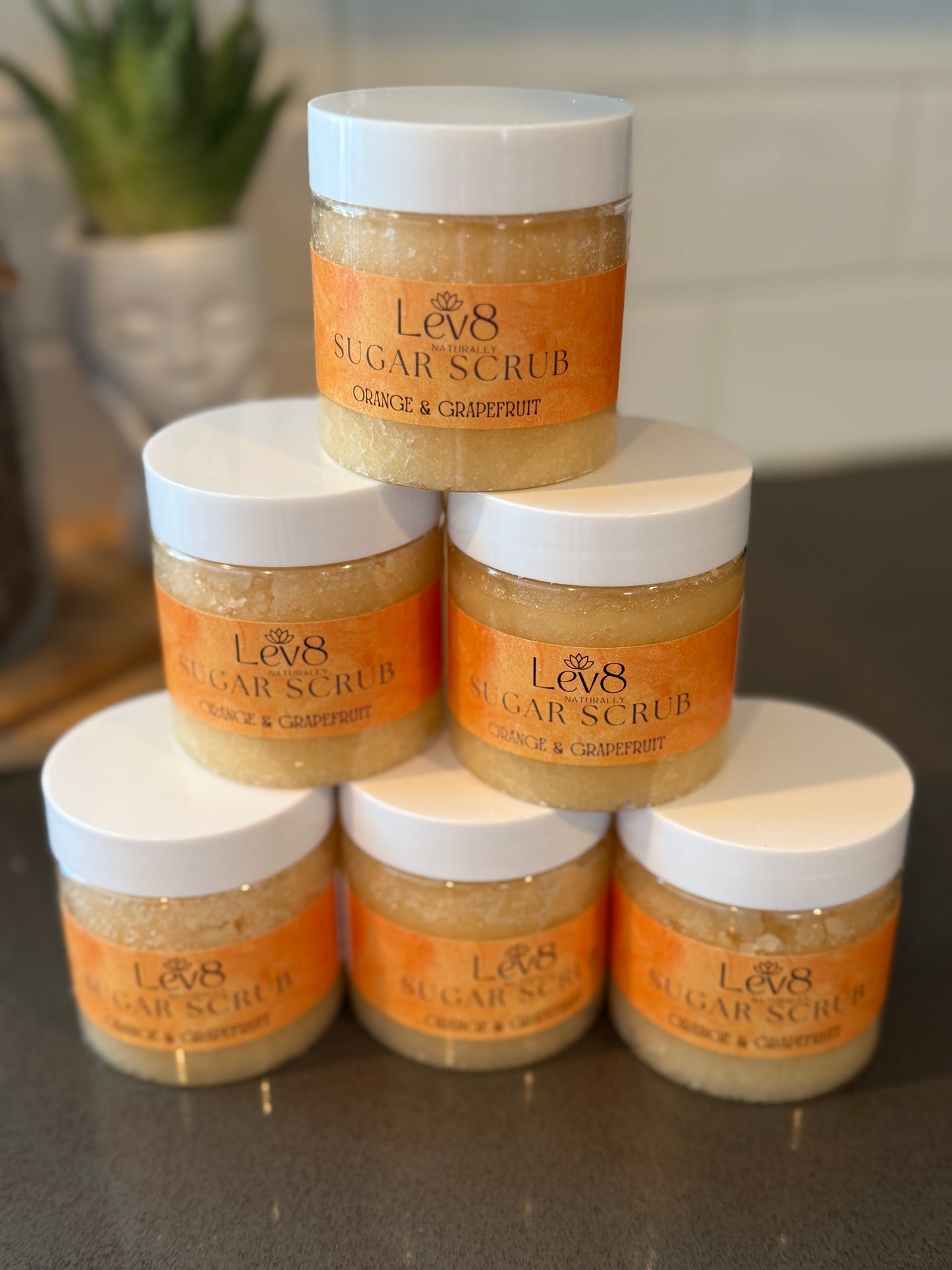 Lev8 Naturally Sugar Scrub Orange and Grapefruit 4.oz