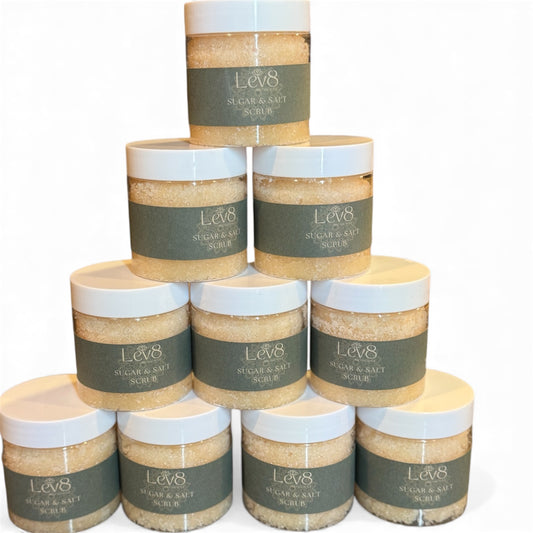 Lev8 Naturally Sugar & Salt Scrub Orange and Grapefruit 4.oz