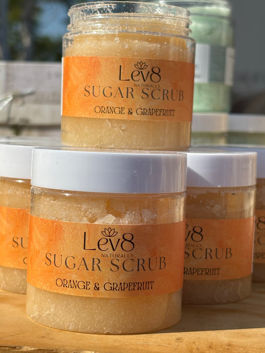 Lev8 Naturally Sugar Scrub Orange and Grapefruit 4.oz