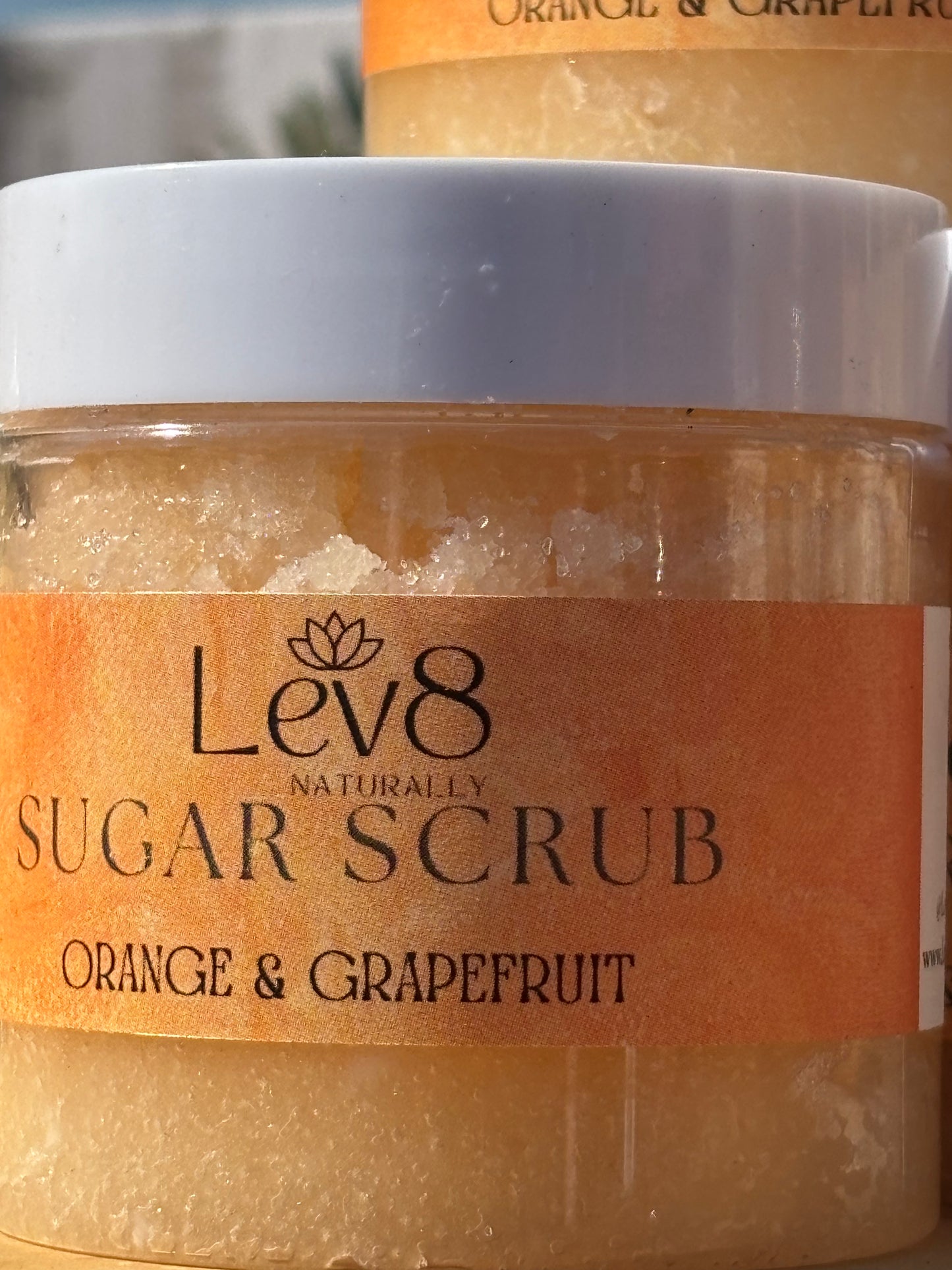 Lev8 Naturally Sugar Scrub Orange and Grapefruit 4.oz