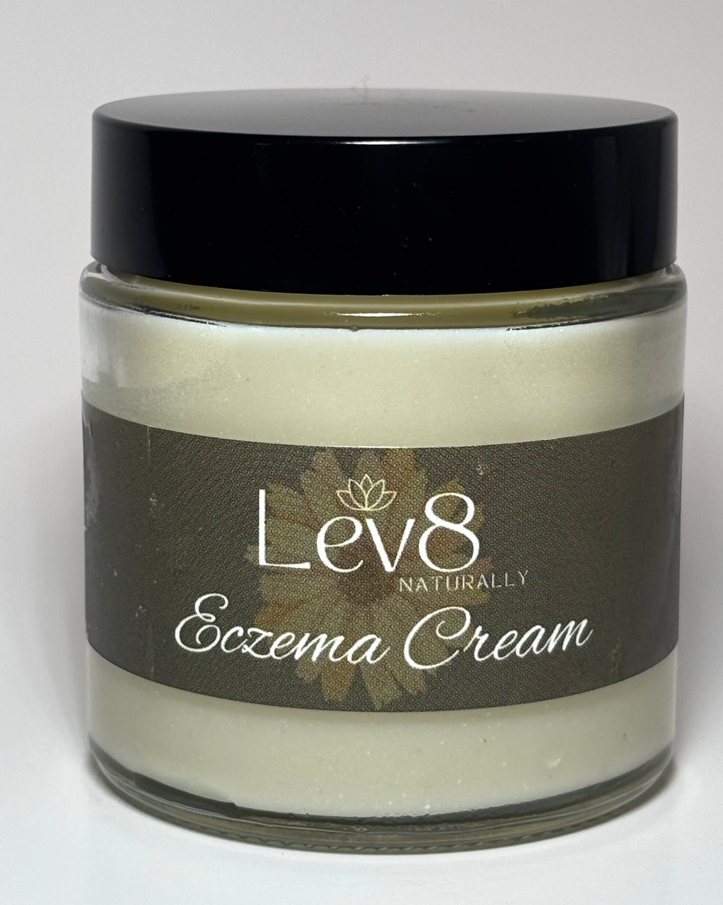 LeV8 Eczema  Cream with Tallow 4oz Glass Jar