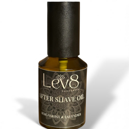 Lev8 After Shave Oil to Soothe Follicles and Shave Bumps Bergamot & Lavender