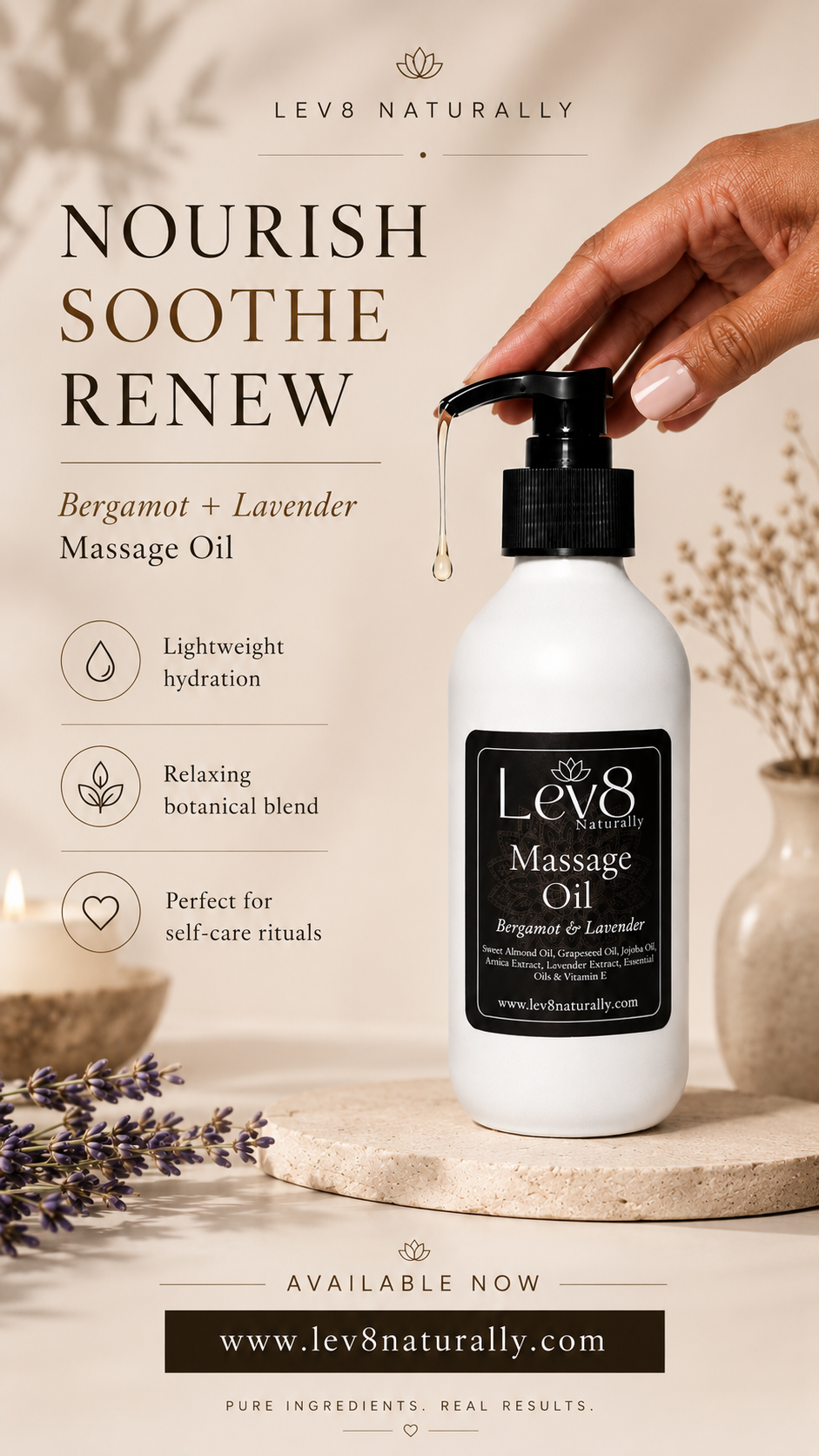 Lev8 Massage and Body Oil