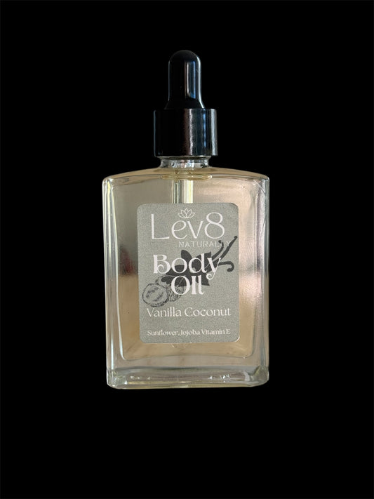 Lev8 Naturally Scented Body Oil - Coconut and Vanilla