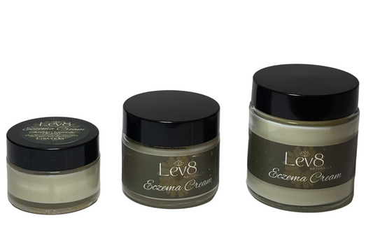 LeV8 Eczema  Cream with Tallow 4oz Glass Jar