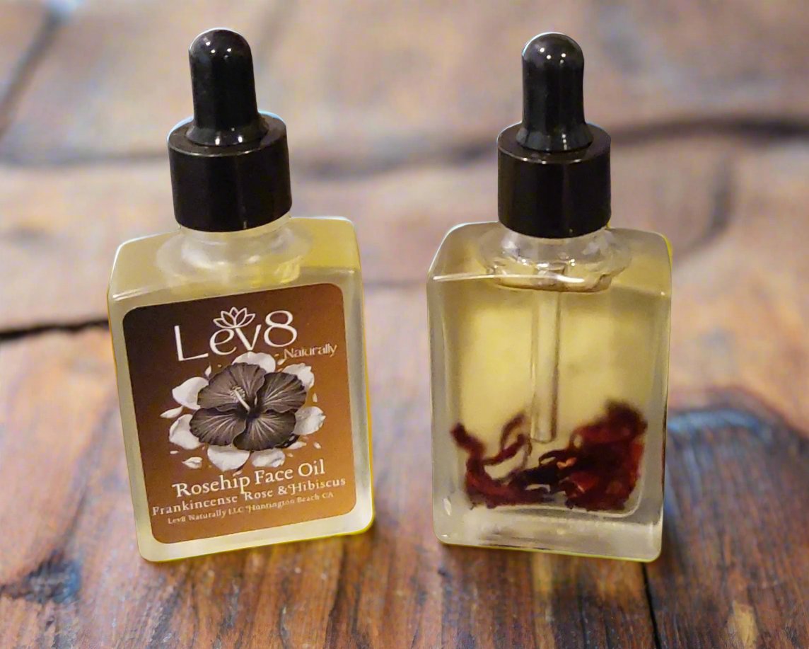 Lev8 Hibiscus Rose Face Oil Rose Hip Oil, Frankincense and Rose