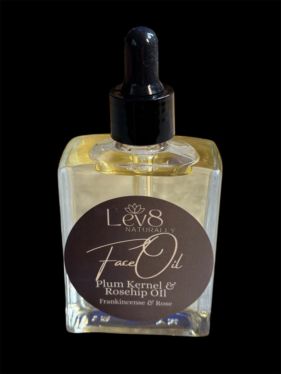 Lev8 Radiant Face Oil Plum Kernel Oil, Rose Hip Oil, Frankincense and Rose