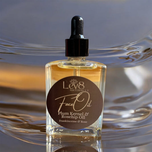 Lev8 Radiant Face Oil Plum Kernel Oil, Rose Hip Oil, Frankincense and Rose