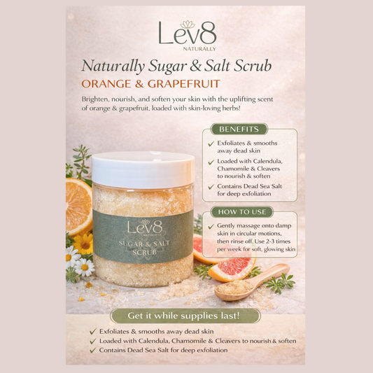 Naturally Sugar & Salt Scrub Orange and Grapefruit