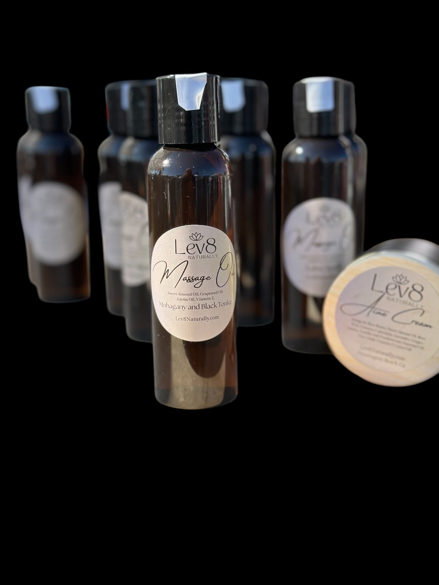 Lev8 Massage Oil  Mahogany and Tonka  Bean